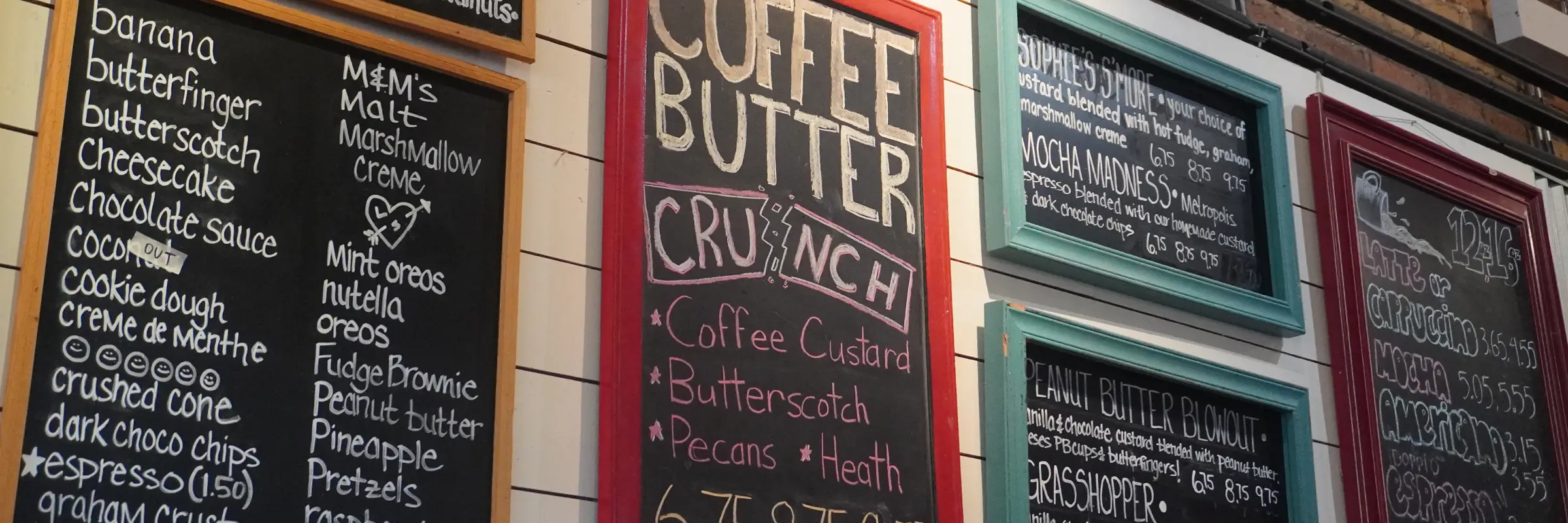Lickity Split Menu Chalkboards - Desktop