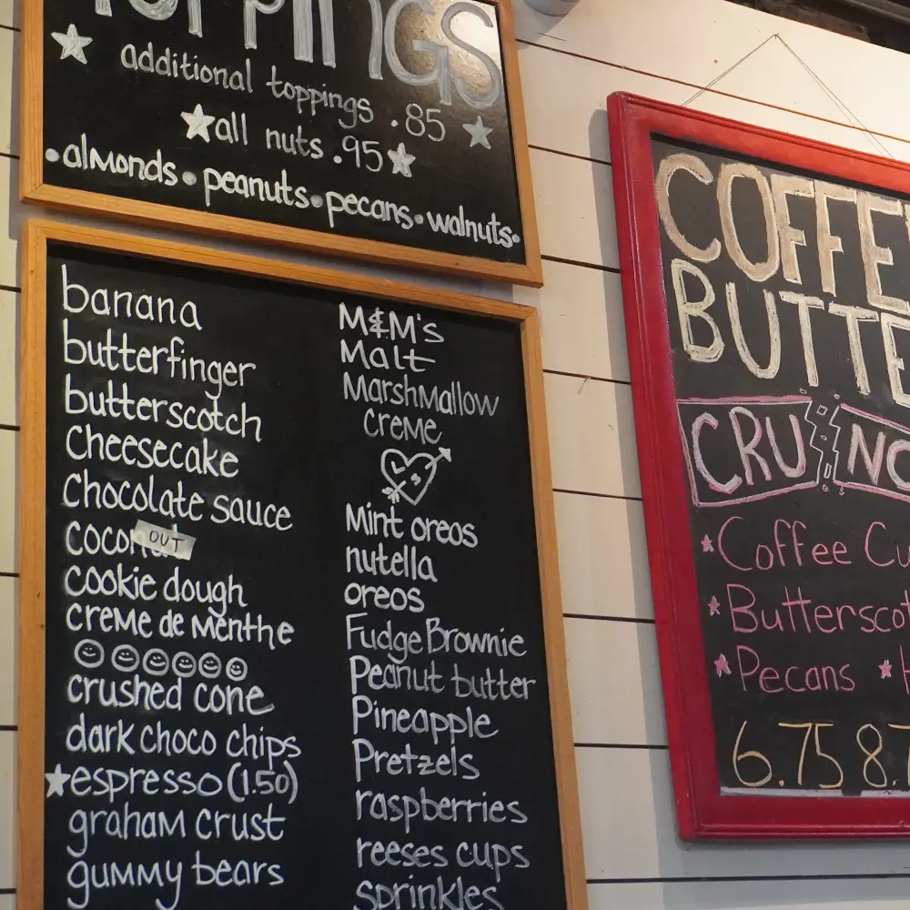 Lickity Split Menu Chalkboards - Mobile